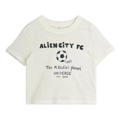 Mini Rodini - Alien City organik pamuk T-shirt | Ekru