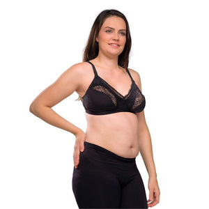 Carriwell Soft As Silk Nursing Bra - Black-Nursing Bras-Black-Extra Large | Natural Baby Shower