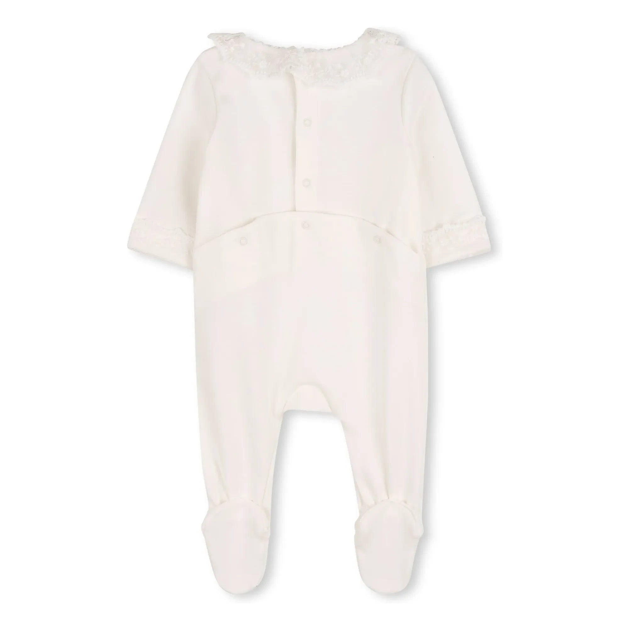 Chloé - Organik pamuk pijama ve battaniye seti | Beyaz