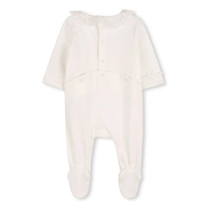 Chloé - Organik pamuk pijama ve battaniye seti | Beyaz