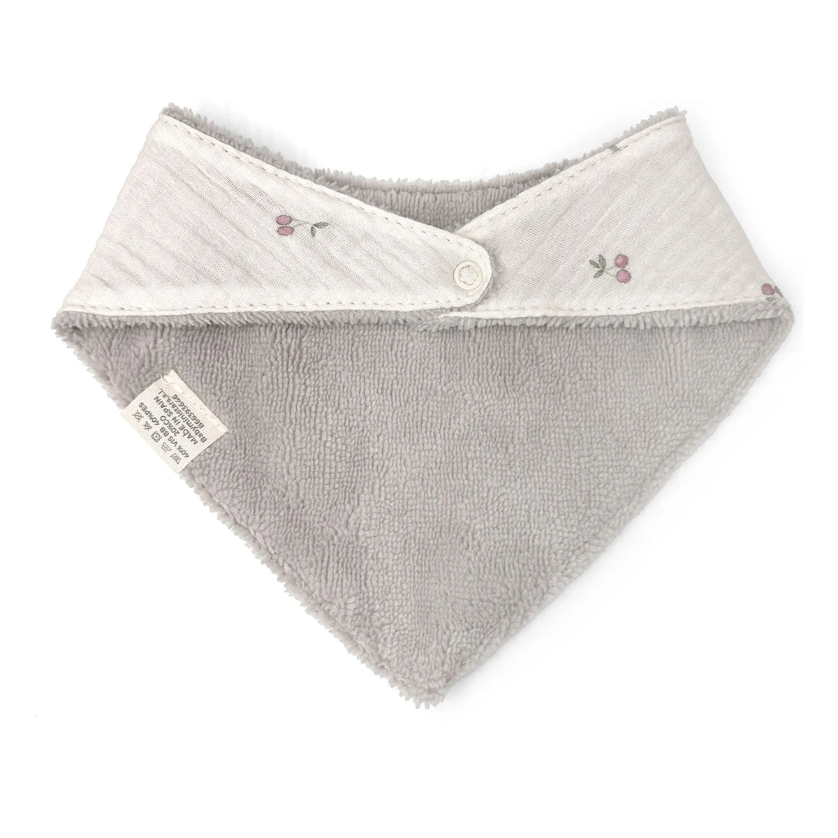 Babyshower - Kirazlı bib bandana | Ekru