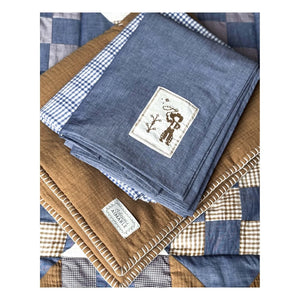 Editions Aimable - Paulette yatak takımı | Mavi Chambray