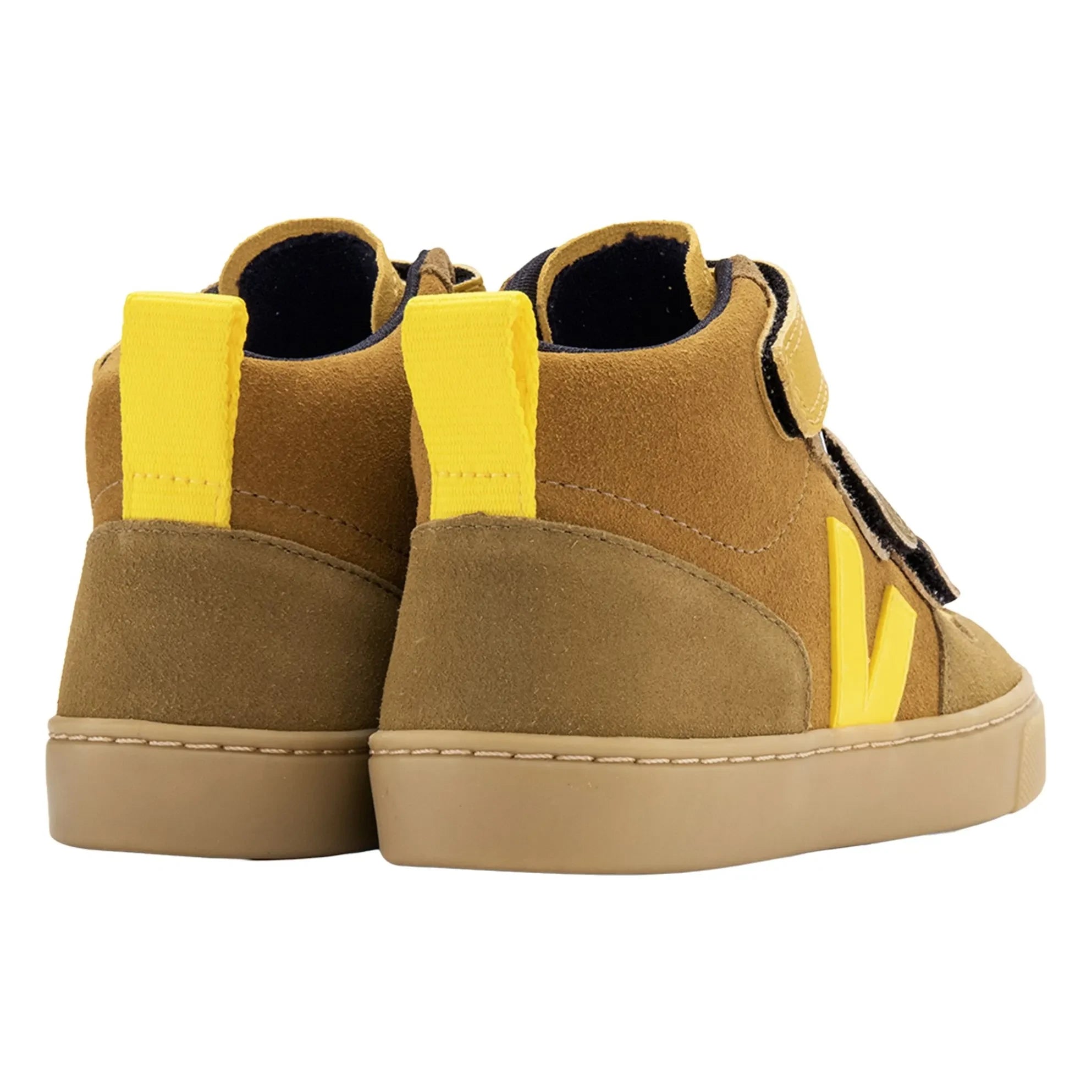 Veja - V-10 Orta Süet Çizik Spor Ayakkabı | Kamel