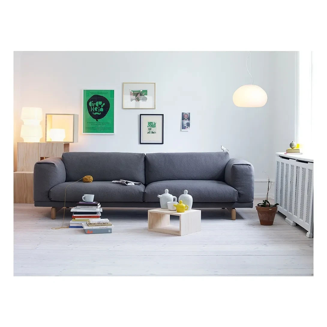 Muuto - Rest 3 Koltuklu Kanepe | Koyu gri