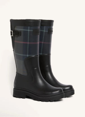 Barbour - Dena بوت مطر طويل | أسود