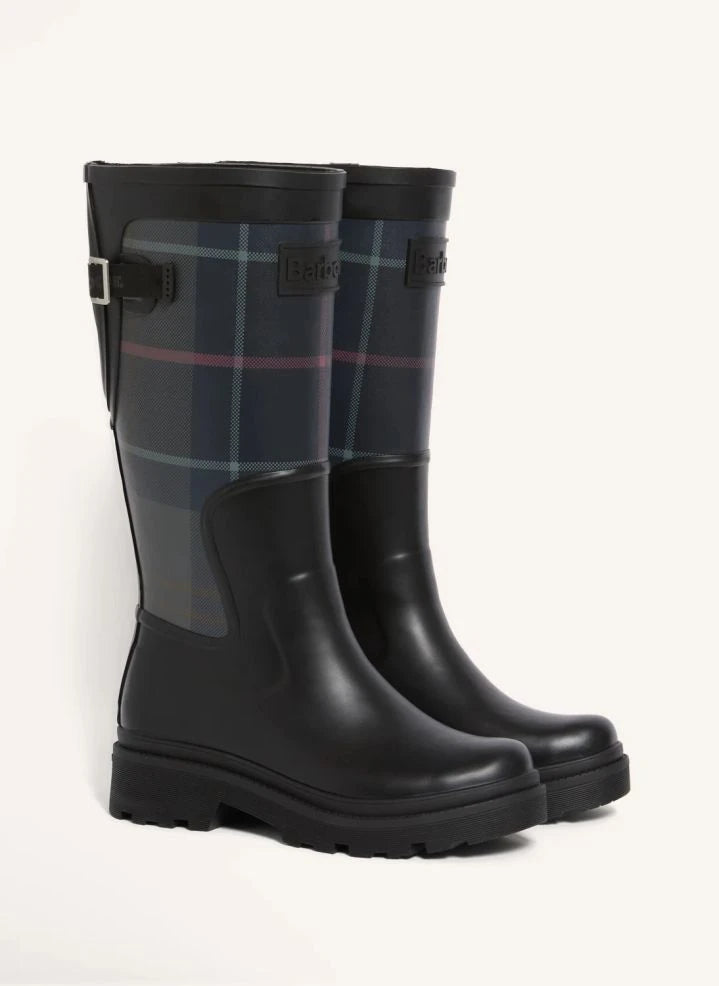 Barbour - Dena بوت مطر طويل | أسود