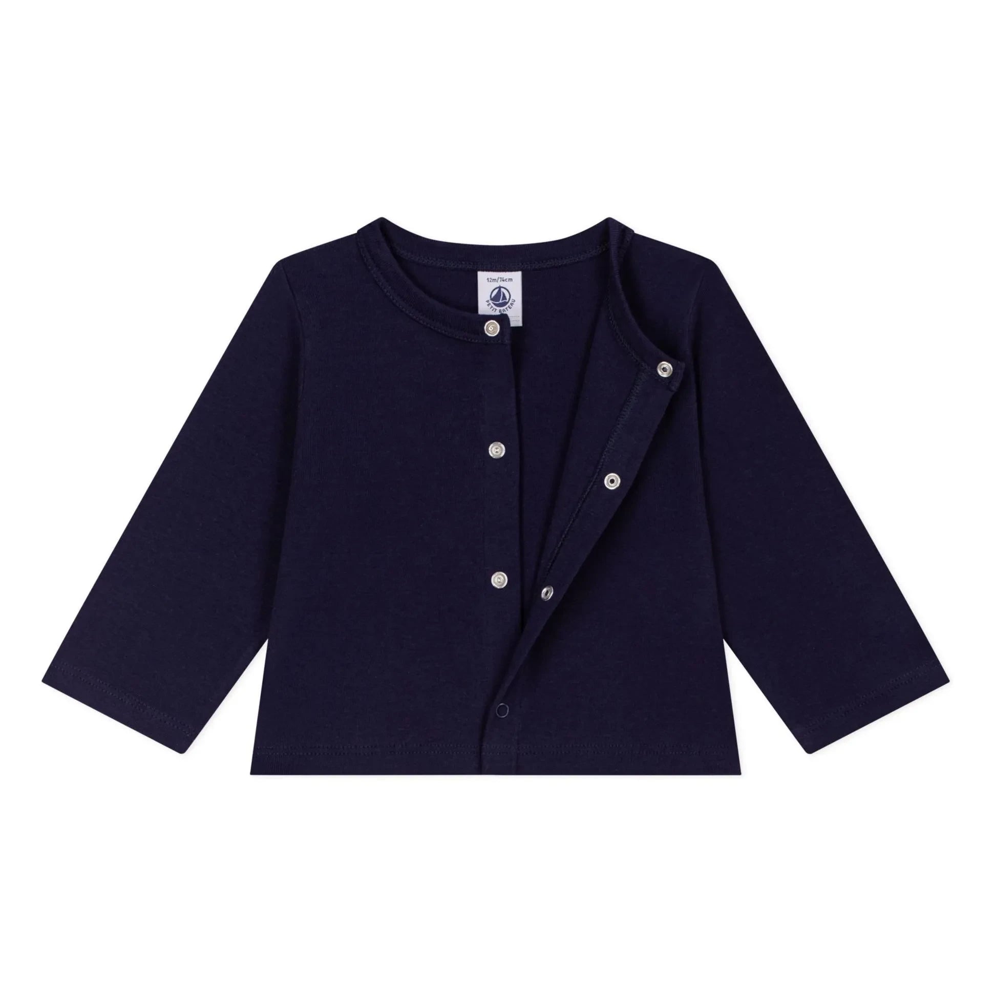 Petit Bateau - Organik pamuklu hırka | Gece mavisi
