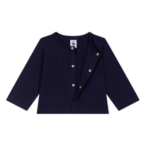 Petit Bateau - Organik pamuklu hırka | Gece mavisi