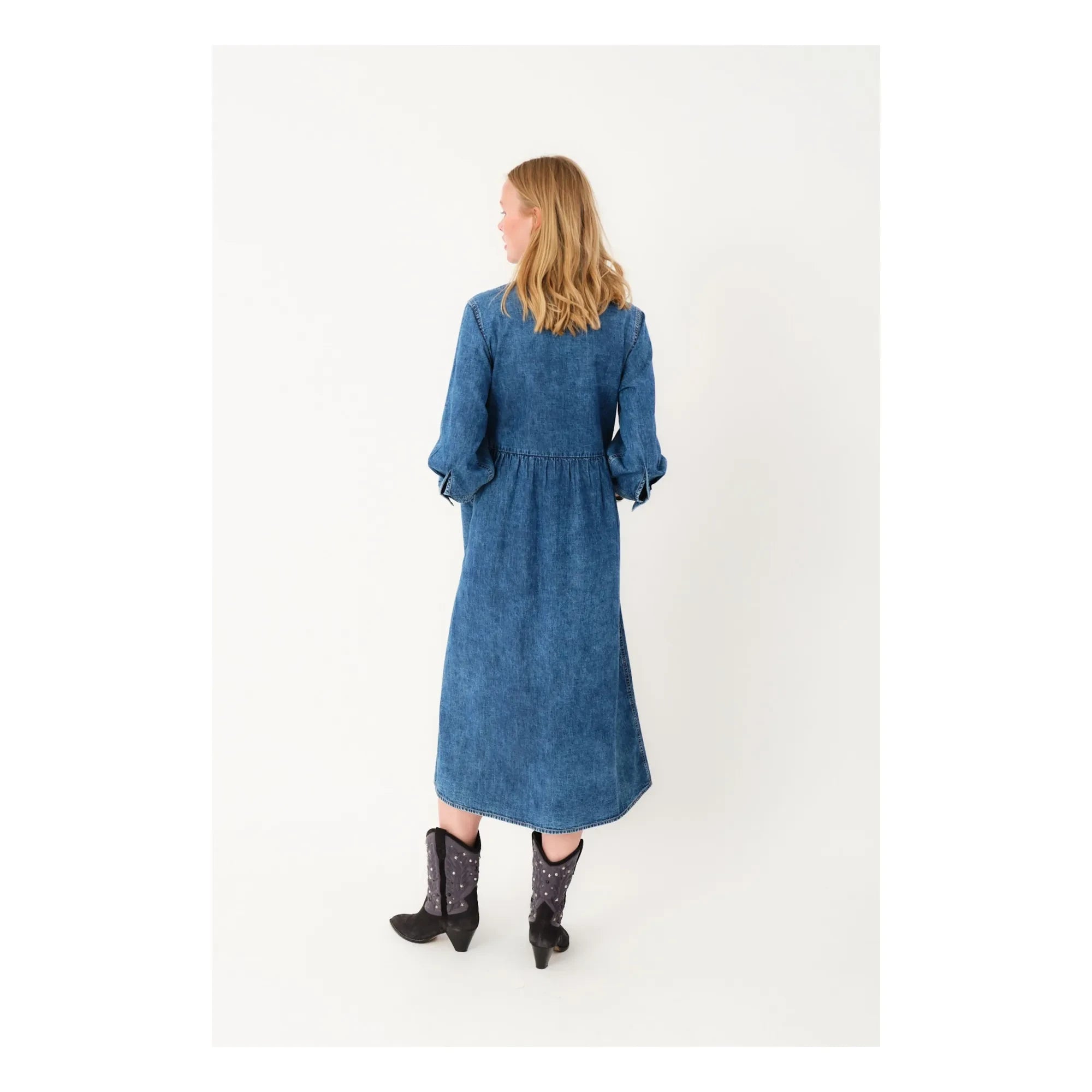Lollys Laundry - Aliya Denim Elbise | Mavi