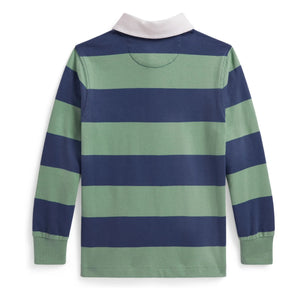 Ralph Lauren - Uzun kollu Rugby çizgili polo tişört | Nane Yeşili