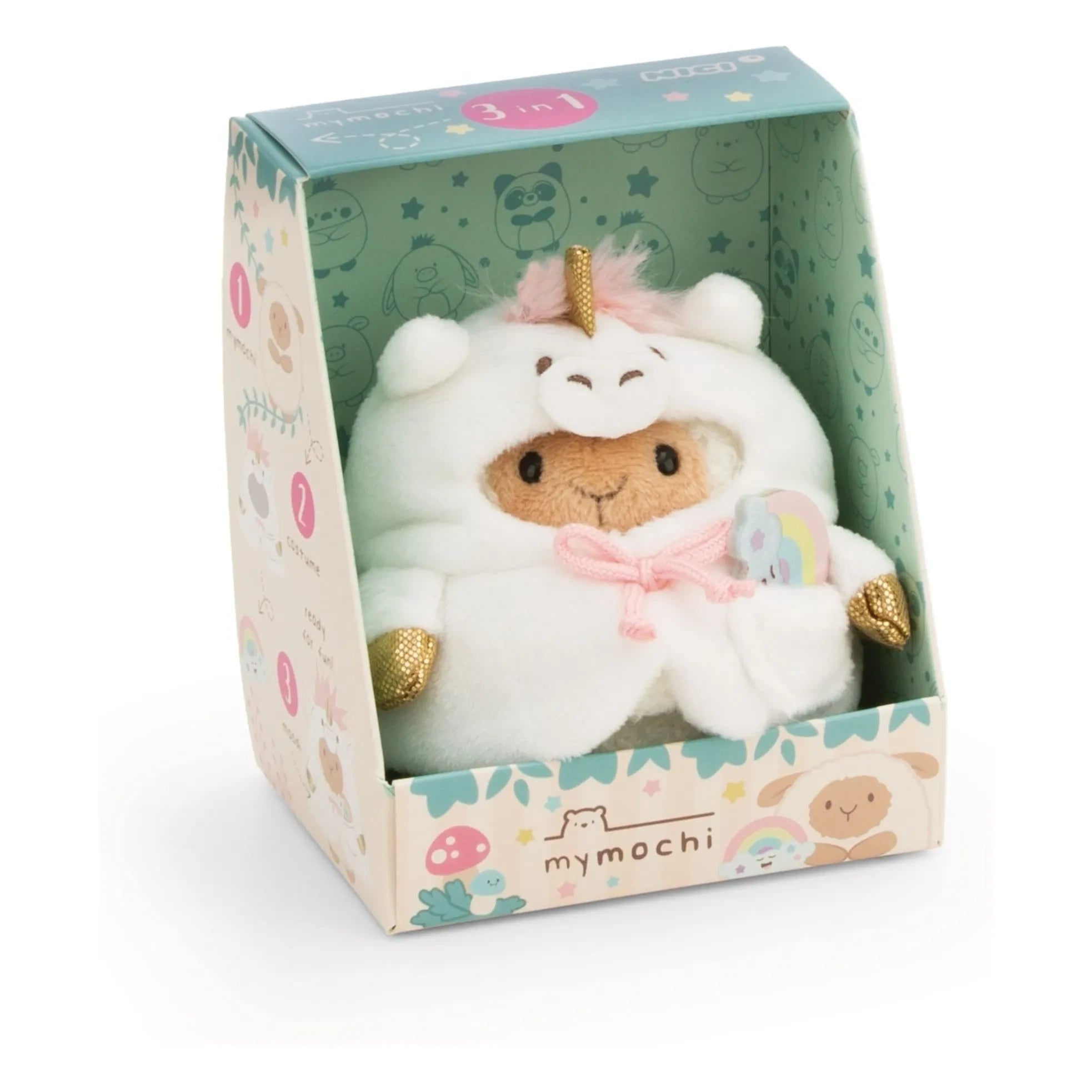 Nici - Tek boynuzlu at kılığına girmiş Mouton Wools peluş | Beyaz
