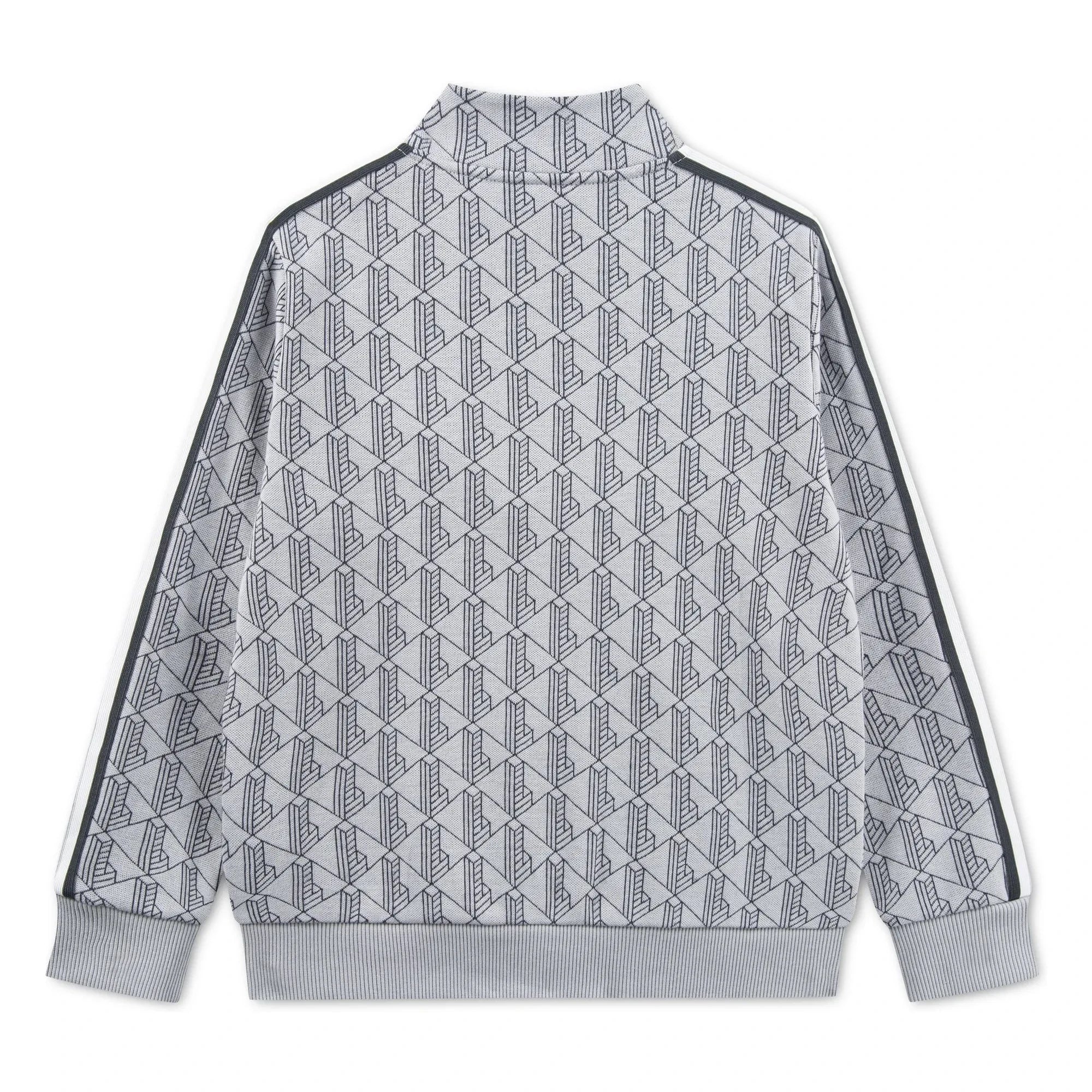 Lacoste - Monogramlı Fermuarlı Sweatshirt Organik Pamuk | Açık gri