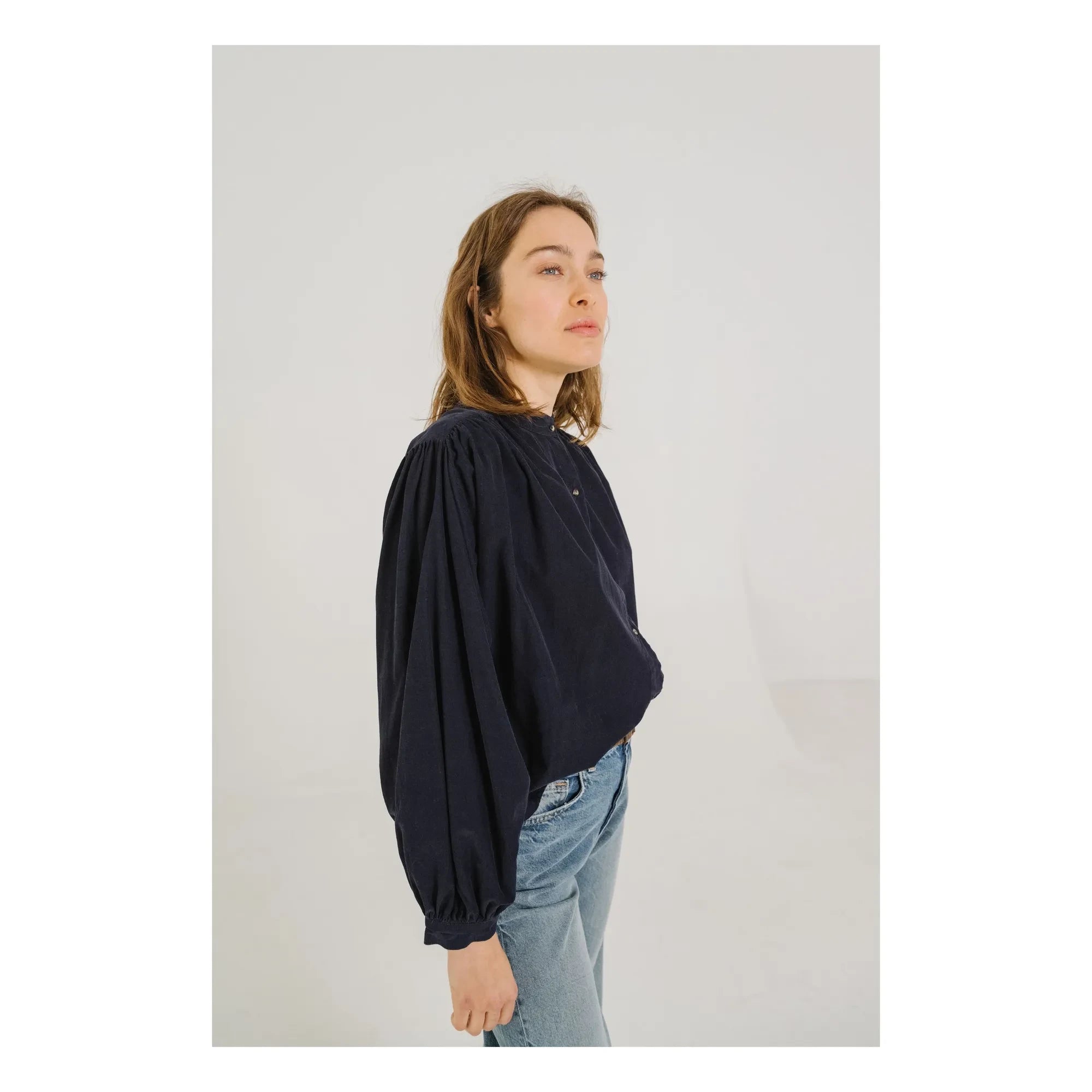 Sacrécoeur - Blouse Giannita Velours Milleraies | Lacivert