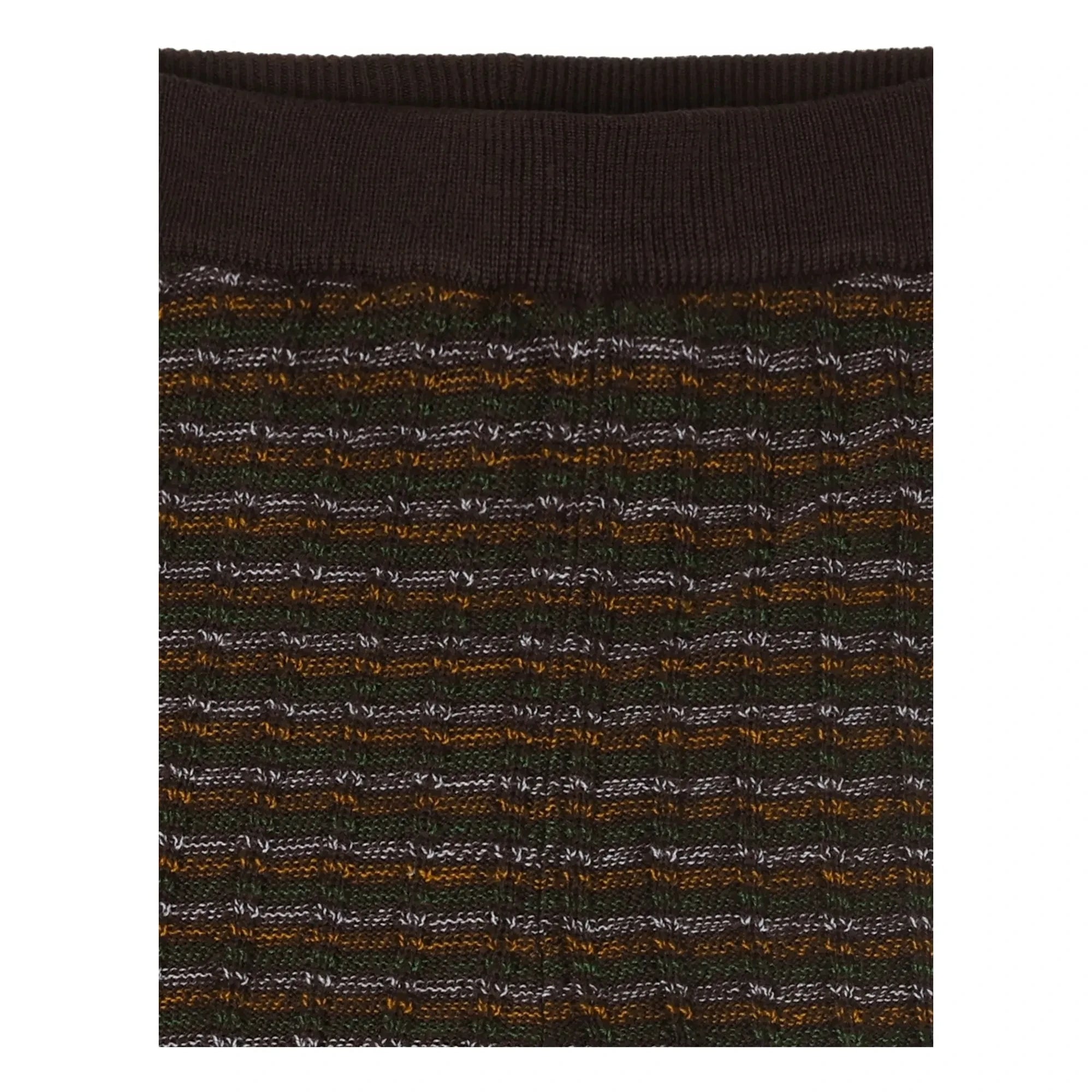 FUB - Çizgili Merino Yün Pantolon | Kahverengi