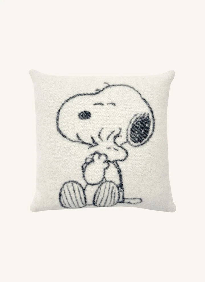 Maison Deux - Peanuts غطاء وسادة زخرفية من الصوف | أسود