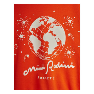Mini Rodini - Mini Rodini organik pamuk sweatshirt | Kırmızı