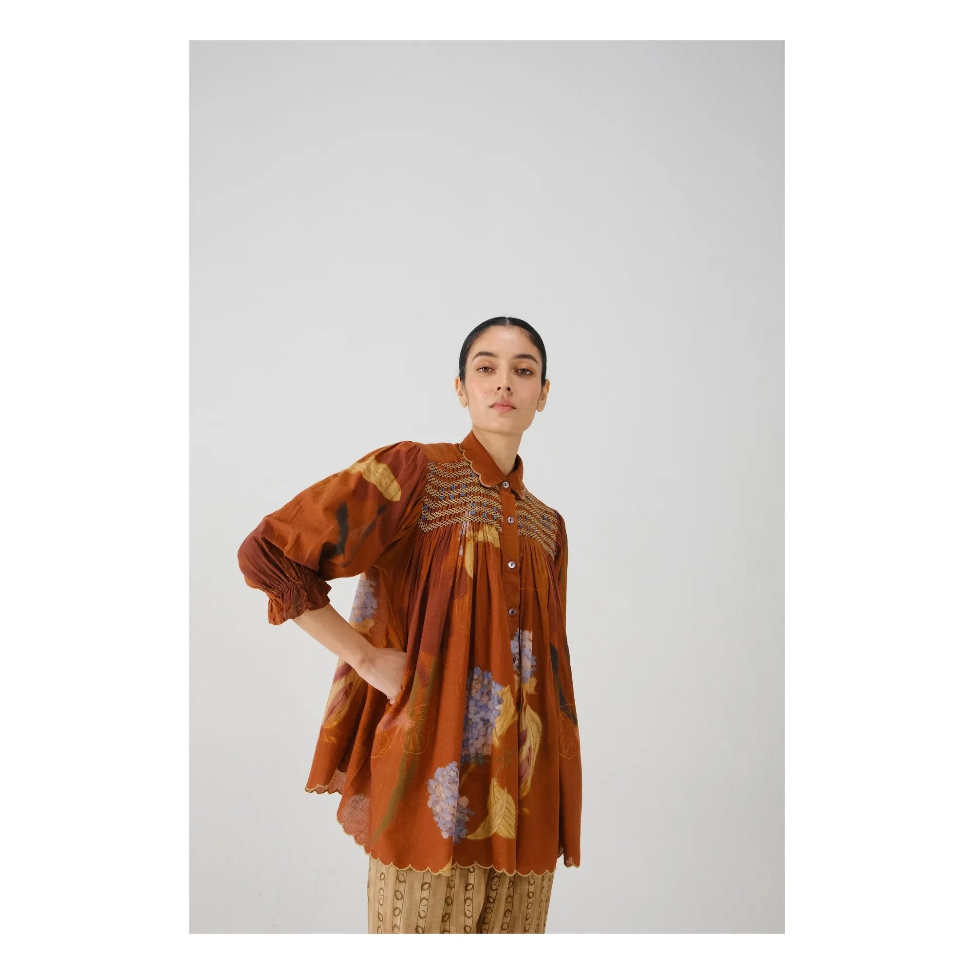 CORD - Judy Foliage bluz | Terracotta