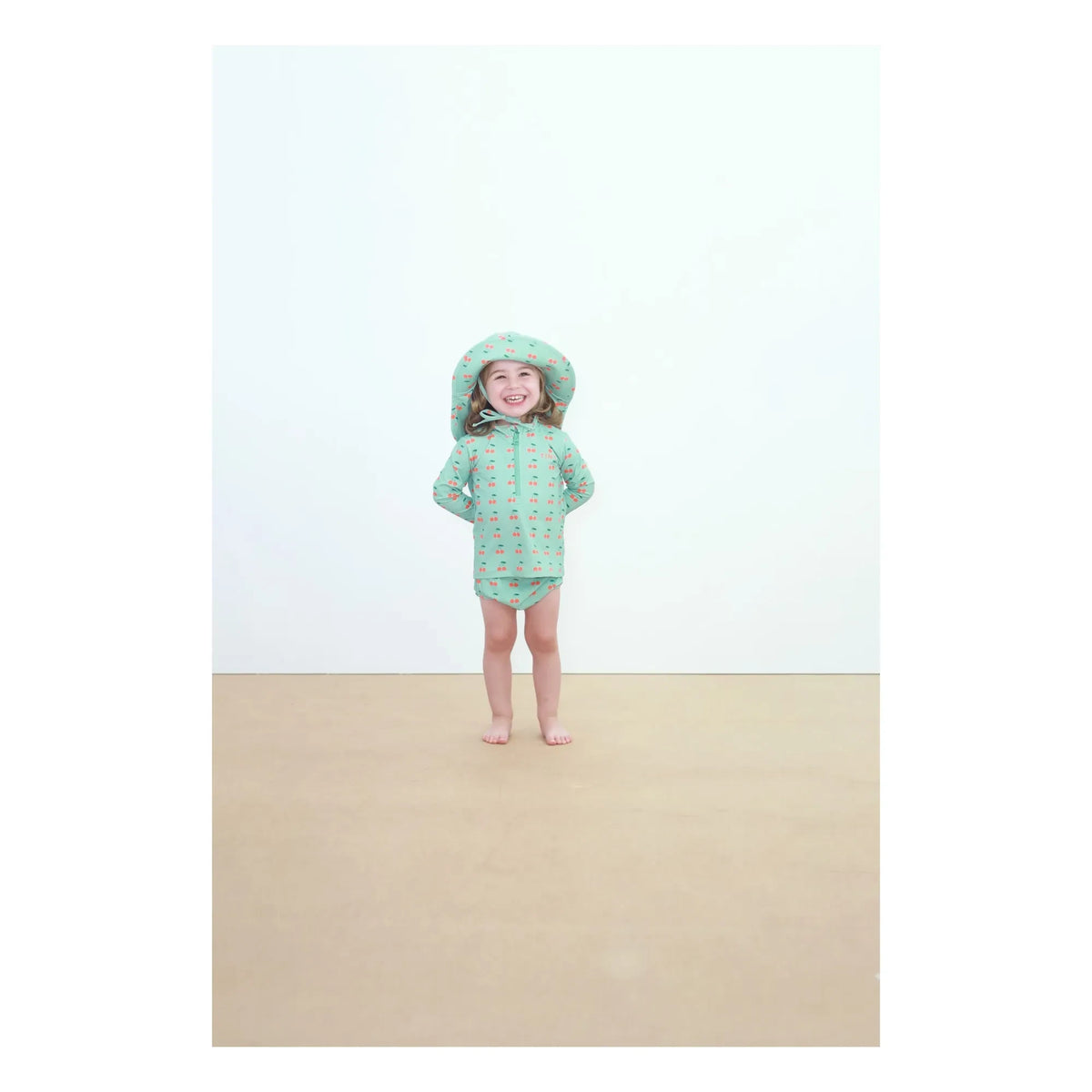 Tinycottons - Kiraz Desenli Mayo Külot | Yeşil su