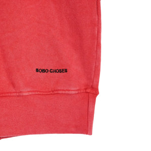 Bobo Choses - Hidden Monster organik pamuklu sweatshirt | Kırmızı