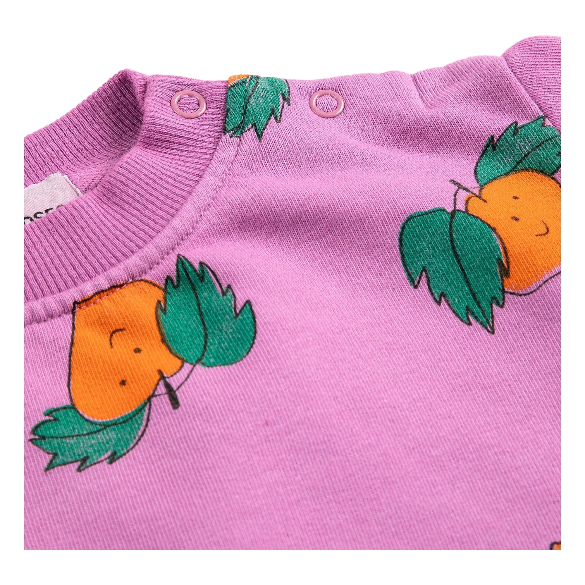 Bobo Choses - Organik pamuk turuncu sweatshirt | Mor
