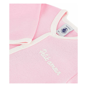 Petit Bateau - Dors Bien Petit Amour organik pamuklu pijama | Pembe