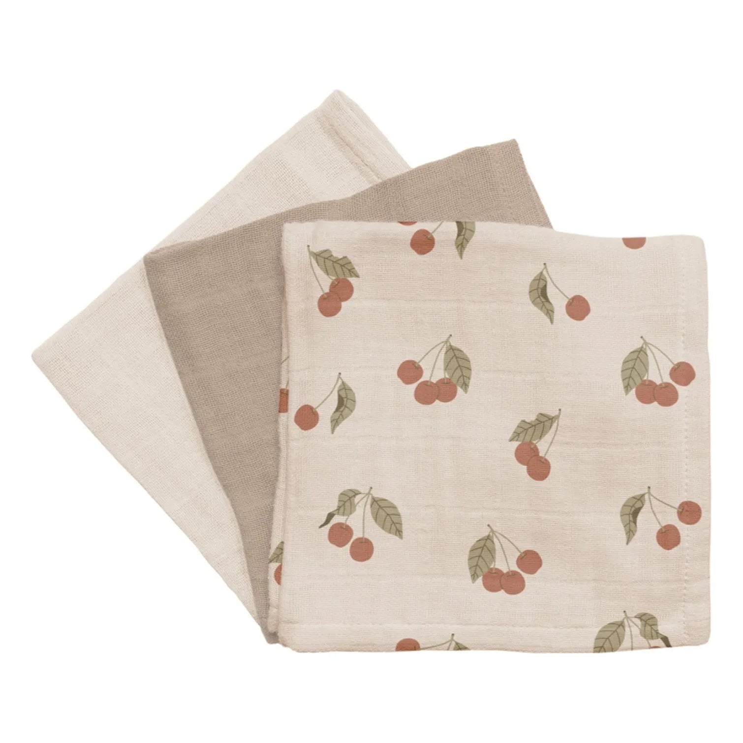 Main Sauvage - Cherry Nappies - 3'lü Set | Bej