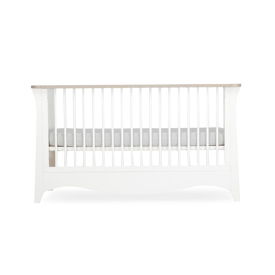 CuddleCo Clara 2 Piece Set 3-Drawer Dresser + Cot Bed - White/Ash-Nursery Sets- | Natural Baby Shower