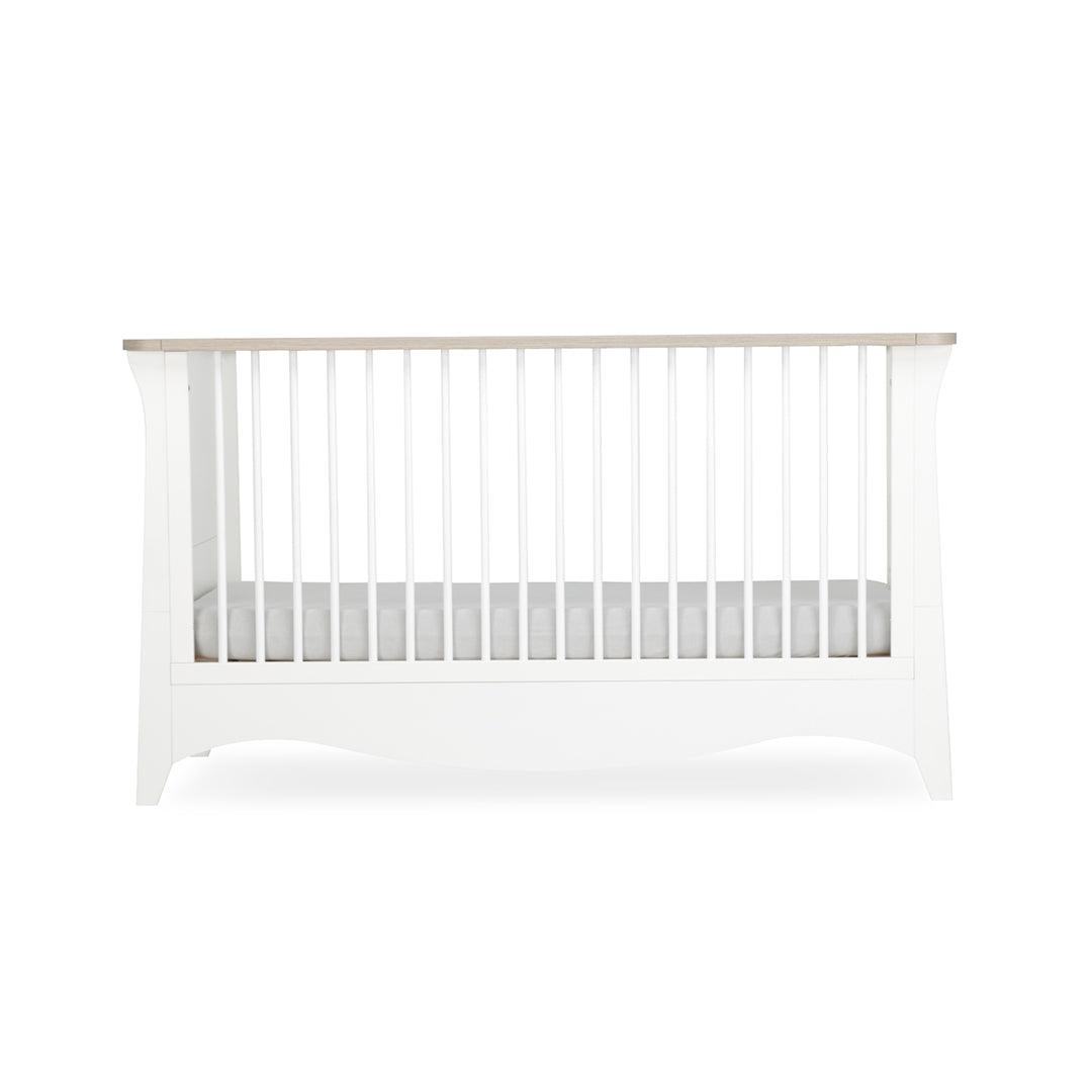 CuddleCo Clara 2 Piece Set 3-Drawer Dresser + Cot Bed - White/Ash-Nursery Sets- | Natural Baby Shower
