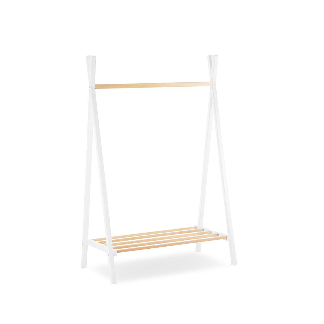 CuddleCo Nola Clothes Rail - White/Natural-Clothing Storage-White/Natural- | Natural Baby Shower