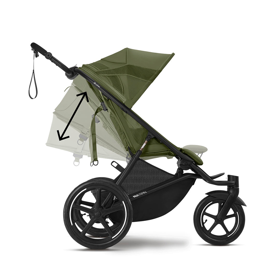 CYBEX Avi Spin Stroller - Moss Green-Strollers-Moon Black- | Natural Baby Shower