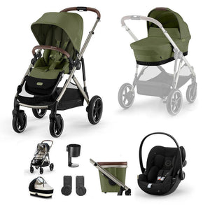 CYBEX Gazelle S + Cloud G Travel System-Travel Systems-Moon Black-No Base | Natural Baby Shower