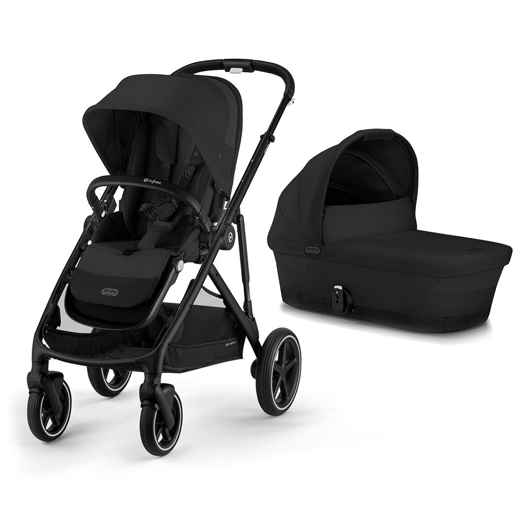 CYBEX Gazelle S Pushchair (2023) - Moon Black - Black-Strollers-Moon Black-Black | Natural Baby Shower