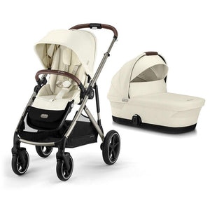 CYBEX Gazelle S Double Pushchair - Seashell Beige-Strollers-Seashell Beige-With Carrycot | Natural Baby Shower