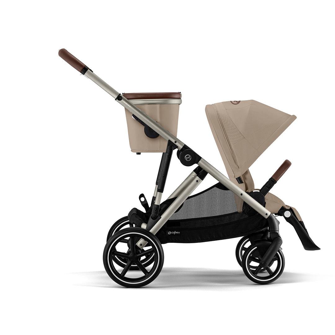 CYBEX Gazelle S Double Pushchair - Almond Beige-Strollers-Almond Beige-Without Carrycot | Natural Baby Shower