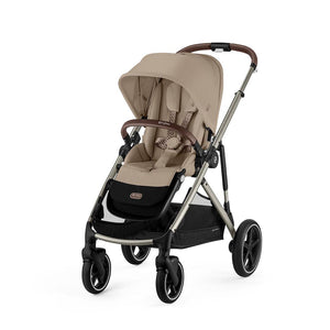 CYBEX Gazelle S Double Pushchair - Almond Beige-Strollers-Almond Beige-Without Carrycot | Natural Baby Shower