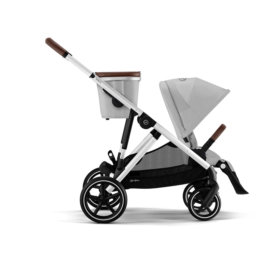 CYBEX Gazelle S Double Pushchair - Lava Grey-Strollers-Lava Grey-Without Carrycot | Natural Baby Shower