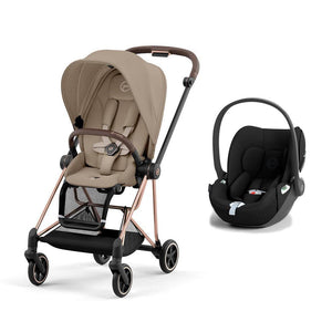 CYBEX Mios + Cloud T Travel System - Cozy Beige-Travel Systems-Rose Gold-None | Natural Baby Shower