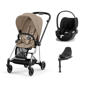 CYBEX Mios + Cloud T Travel System - Cozy Beige-Travel Systems-Chrome Black-None | Natural Baby Shower