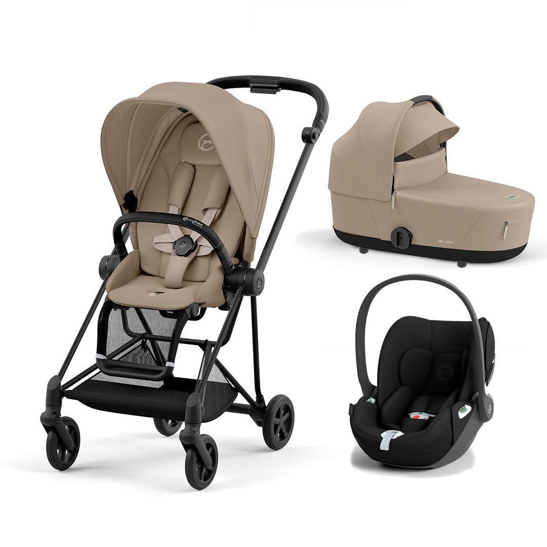 CYBEX Mios + Cloud T Travel System - Cozy Beige-Travel Systems-Chrome Black-None | Natural Baby Shower