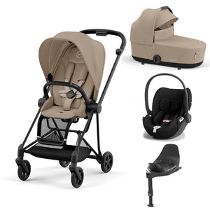 CYBEX Mios + Cloud T Travel System - Cozy Beige-Travel Systems-Chrome Black-None | Natural Baby Shower