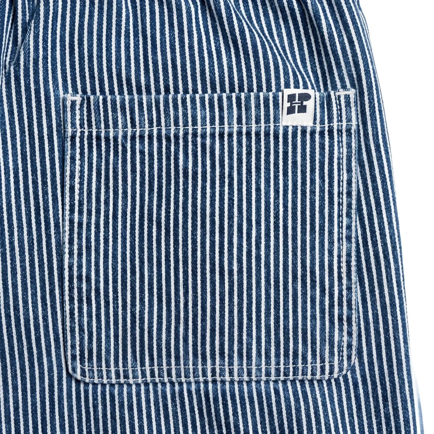 Hundred Pieces - Çizgili Biggy Pantolon | Mavi
