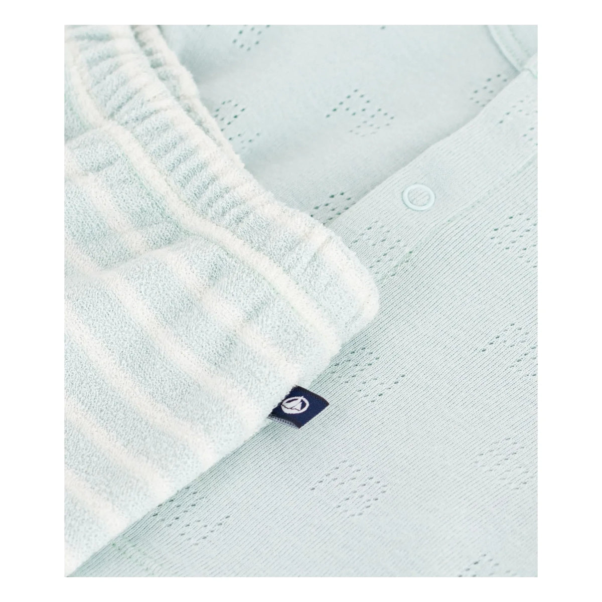 Petit Bateau - Organik Pamuklu Havlu Üst ve Şort Takımı | Turkuaz