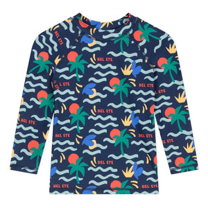 Petit Bateau - Bel Eté UV Korumalı Banyo Tişörtü | Gece mavisi