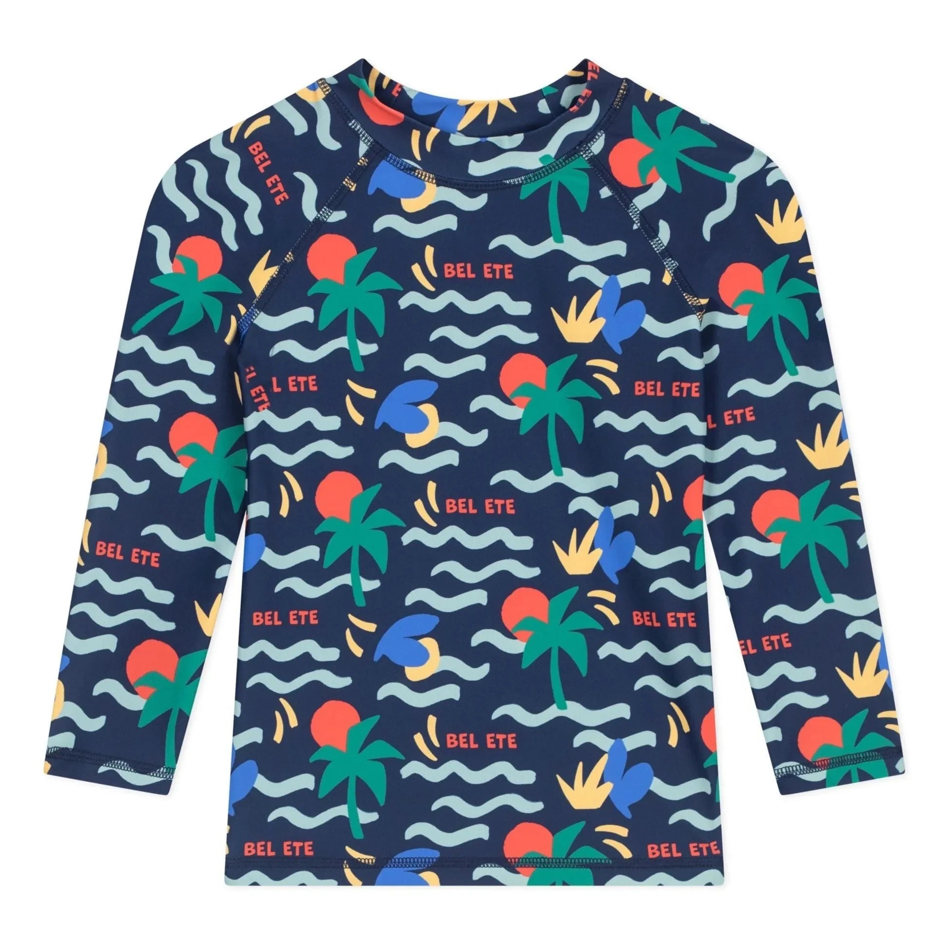 Petit Bateau - Bel Eté UV Korumalı Banyo Tişörtü | Gece mavisi