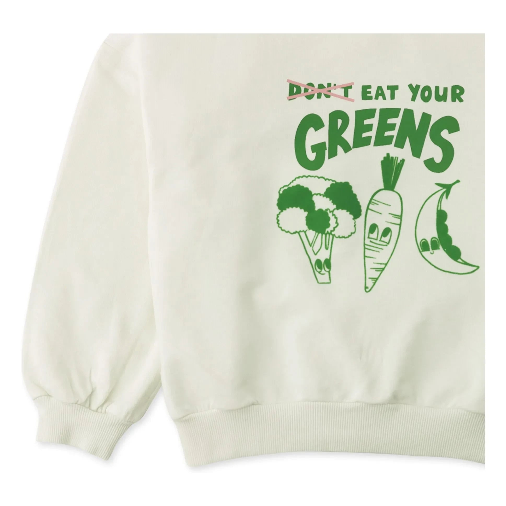 Gingersnaps - Serena Eat Your Greens sweatshirt | Beyaz