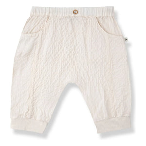 1+ in the family - Olimpo Seersucker pantolon | Ecru