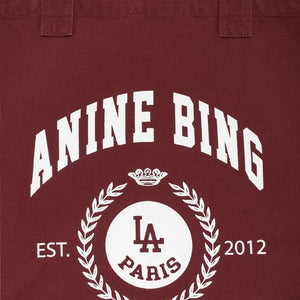 Anine Bing - Leo Kanvas Tote Çanta | Bordo