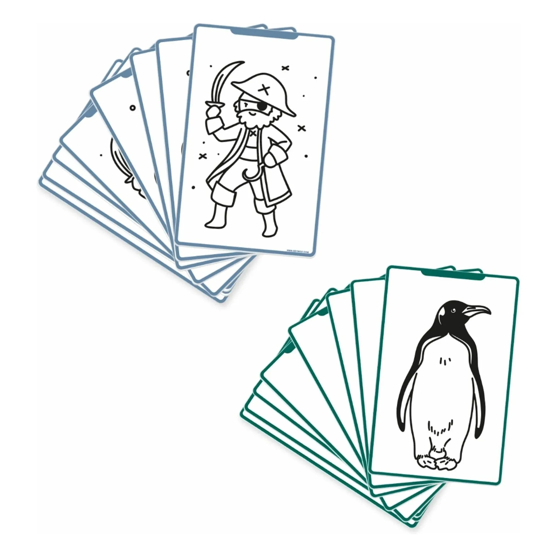 Kidywolf - Kidydraw Mini için Kartuş - Korsanlar, prensesler ve vahşi hayvanlar