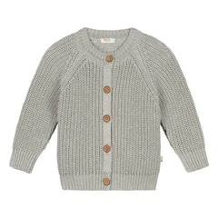 Yuki - Organik Pamuklu Raglan Hırka | Gri