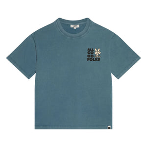 Hundred Pieces - Finn organik pamuklu T-shirt | Mavi
